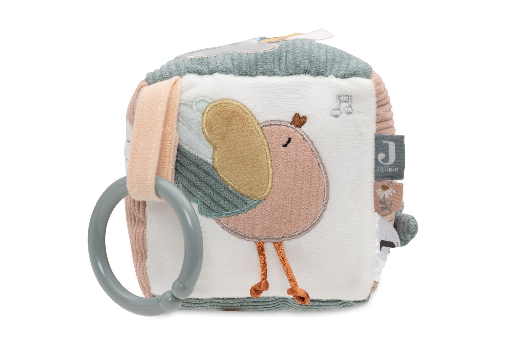 Jucarii de plus - Cub senzorial din pluş cu activităţi - Lovely Birds, 0+ ani | Jollein - 8
