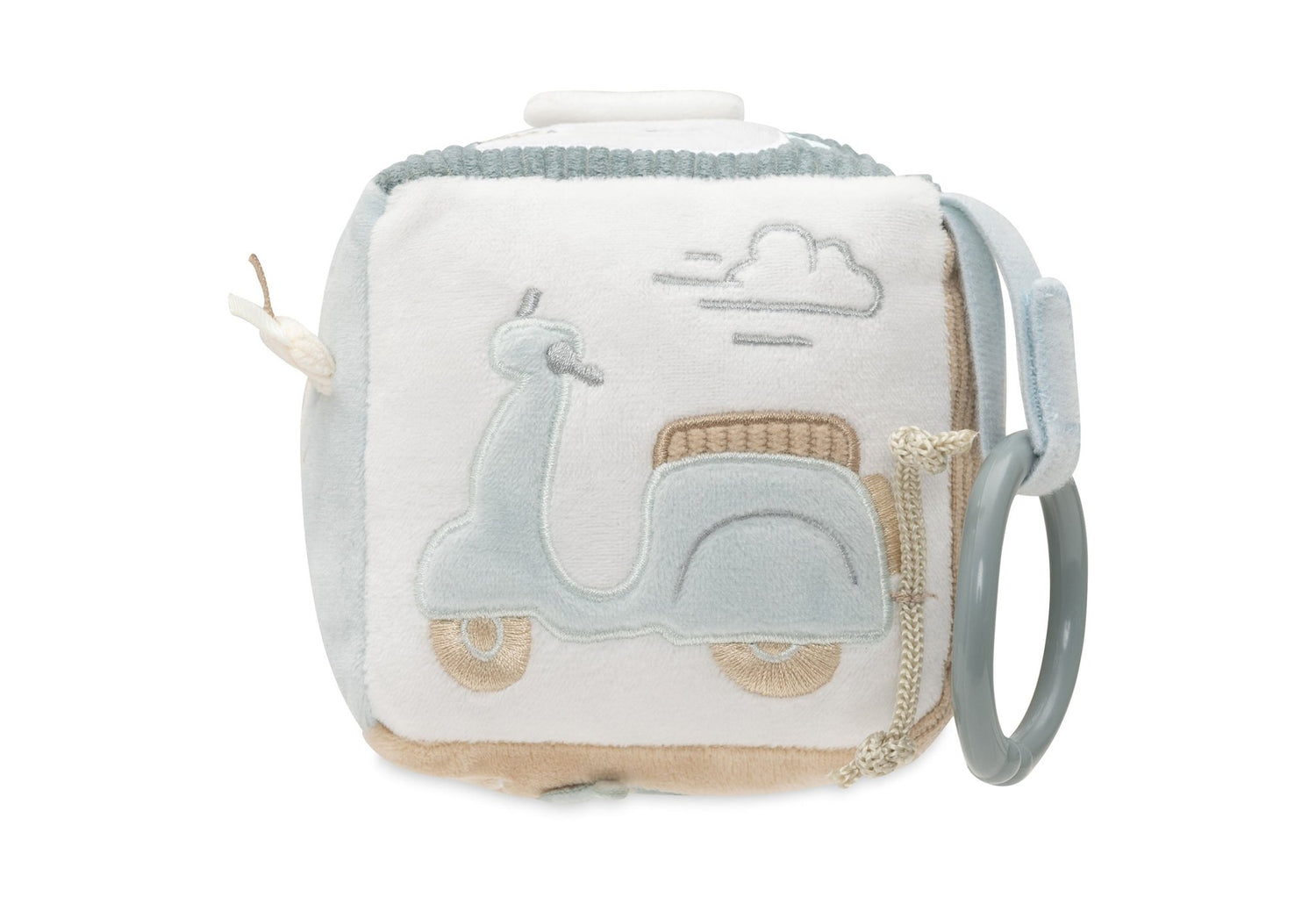 Jucarii de plus - Cub senzorial din pluş cu activităţi - On The Go, 0+ ani | Jollein - 7