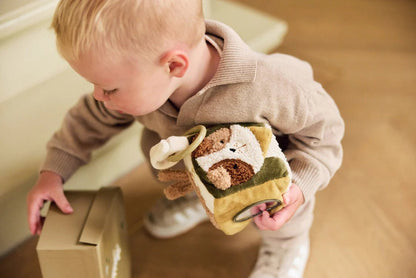 Jucării de pluş - Cub senzorial din pluş cu activităţi - Tiny Park, 0+ ani | Jollein - 3