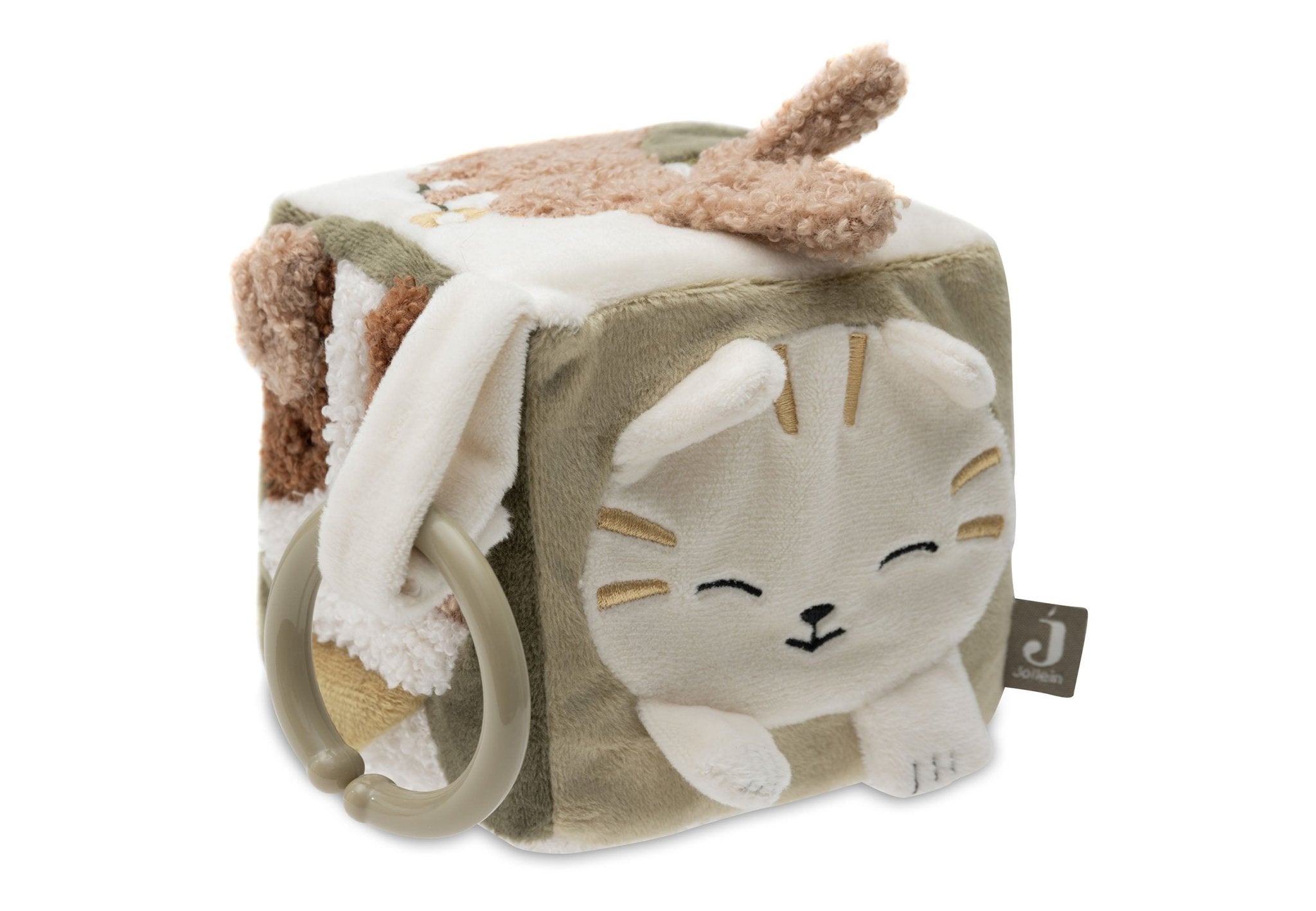 Jucării de pluş - Cub senzorial din pluş cu activităţi - Tiny Park, 0+ ani | Jollein - 1