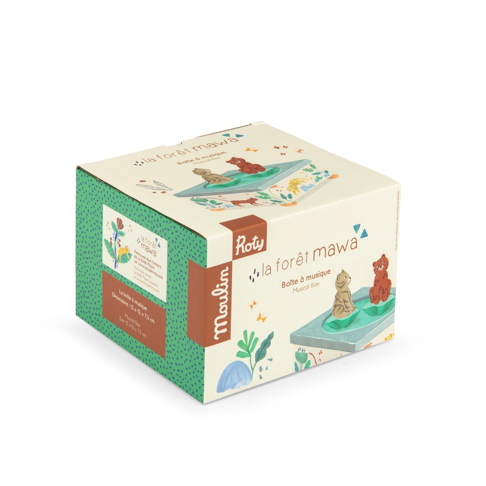 Cutiuţe şi globuri muzicale - Cutiuţă muzicală cu 2 figurine magnetice - Pădurea Mawa , 3+ ani | Moulin Roty - 4