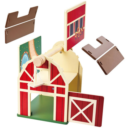 Hape - Fermă din lemn cu animale - Happy Farm, 33 piese, 3+ ani | Hape-4