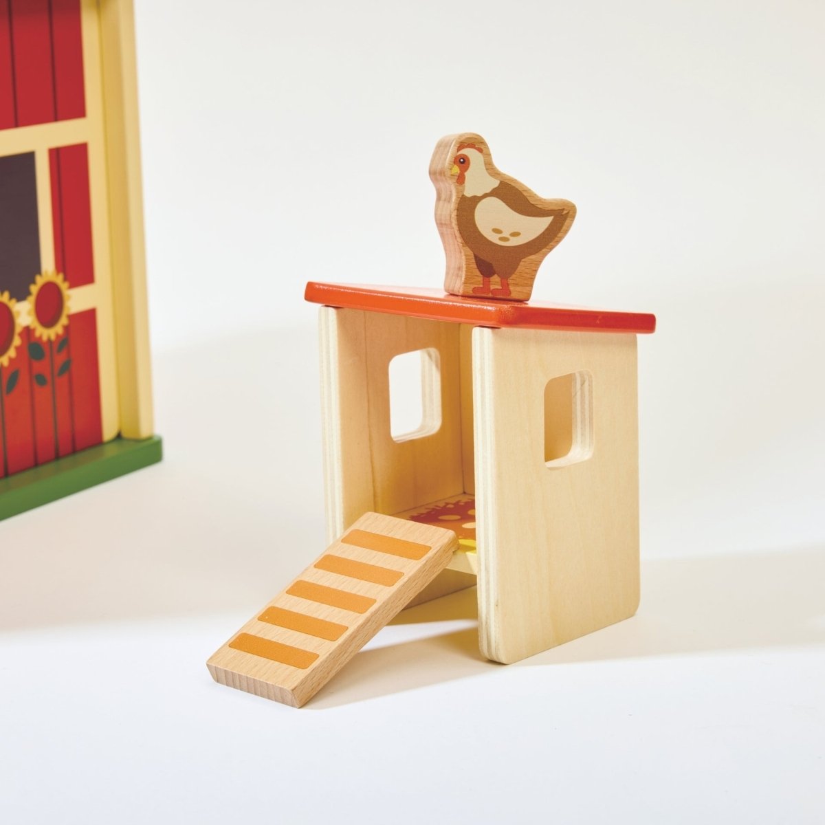 Hape - Fermă din lemn cu animale - Happy Farm, 33 piese, 3+ ani | Hape-5