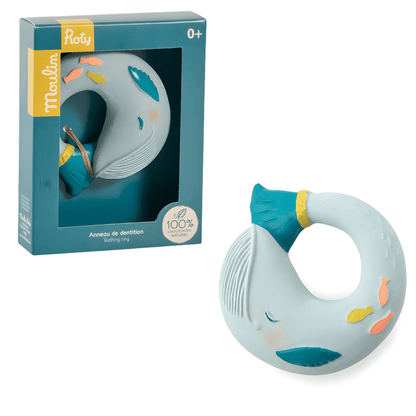 Jucării dentiţie - Inel pentru dentiţie din cauciuc natural - Balenă, Le voyage d&