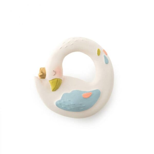 Jucării dentiţie - Inel pentru dentiţie din cauciuc natural - Gâsca Olga, 0+ ani | Moulin Roty - 3