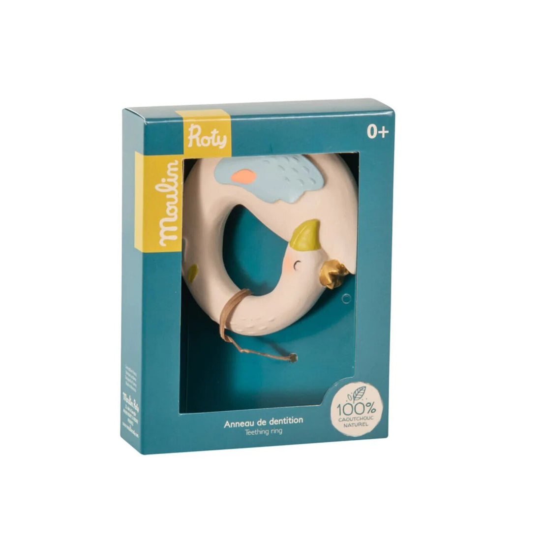 Jucării dentiţie - Inel pentru dentiţie din cauciuc natural - Gâsca Olga, 0+ ani | Moulin Roty - 1
