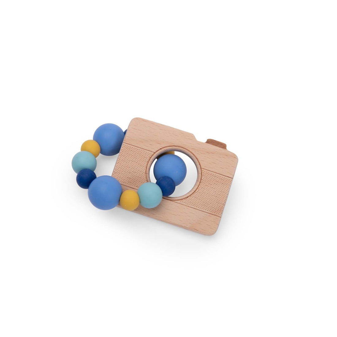 Inel dentiţie - Inel pentru dentiţie, din lemn și silicon, Cameră, 0+ ani | Moulin Roty - 2
