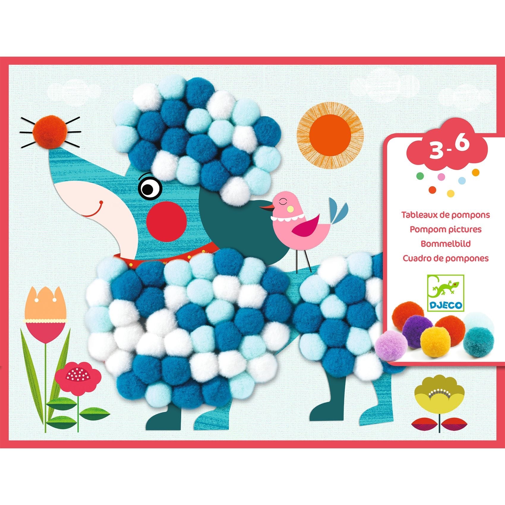 Jocuri şi jucării creative - Joc creativ Căţeluşi cu biluţe pompons, 3 - 6 ani | Djeco - 4