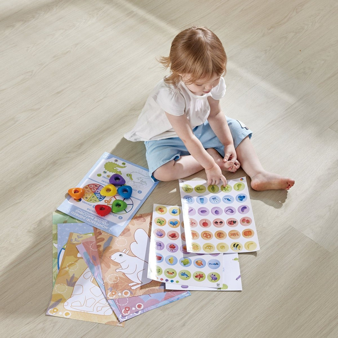 Hape - Joc creativ – Creioane cerate și activități de colorat, 18 piese, 2+ ani | Hape-2