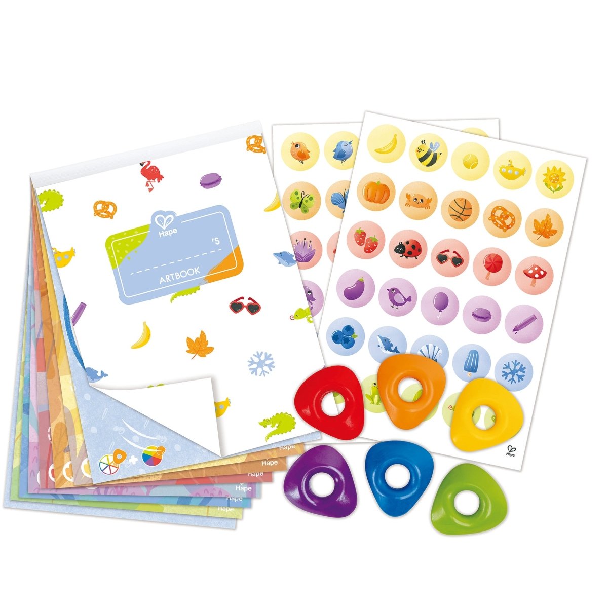 Hape - Joc creativ – Creioane cerate și activități de colorat, 18 piese, 2+ ani | Hape-3