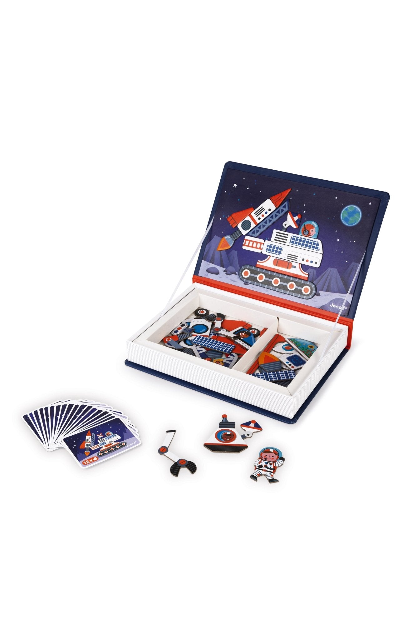 Jocuri şi jucării creative - Joc creativ cu magneți Magneti’book - Cosmos, 3+ani | Janod - 2