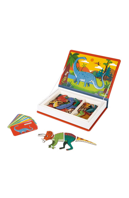 Jocuri şi jucării creative - Joc creativ cu magneți Magneti’book - Dinozauri, 3+ani | Janod - 3