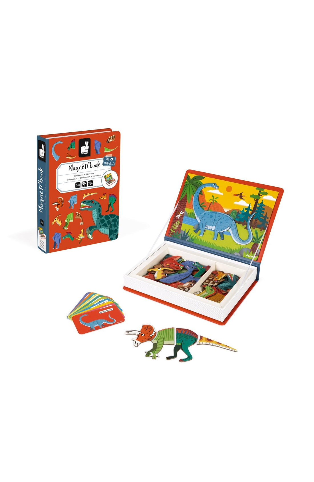 Jocuri şi jucării creative - Joc creativ cu magneți Magneti’book - Dinozauri, 3+ani | Janod - 4