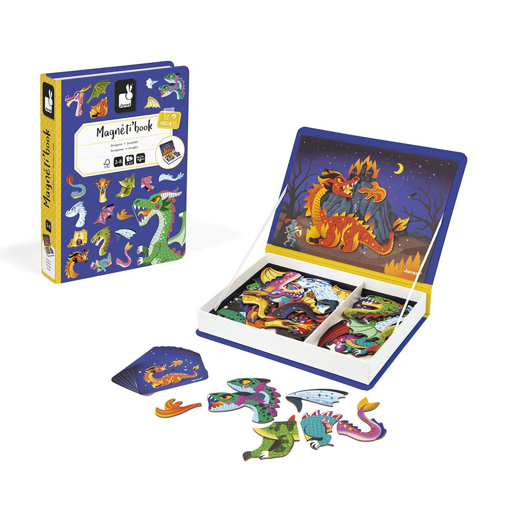 Jocuri şi jucării creative - Joc creativ cu magneți Magneti’book - Dragoni, 3+ani | Janod - 5