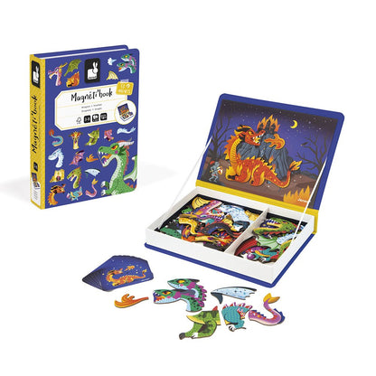 Jocuri şi jucării creative - Joc creativ cu magneți Magneti’book - Dragoni, 3+ani | Janod - 5