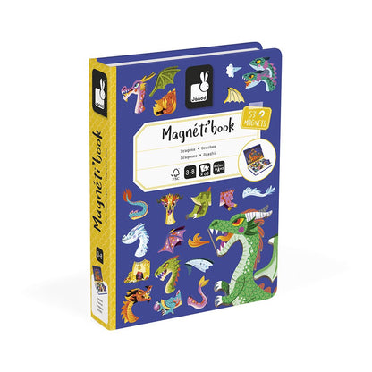Jocuri şi jucării creative - Joc creativ cu magneți Magneti’book - Dragoni, 3+ani | Janod - 1
