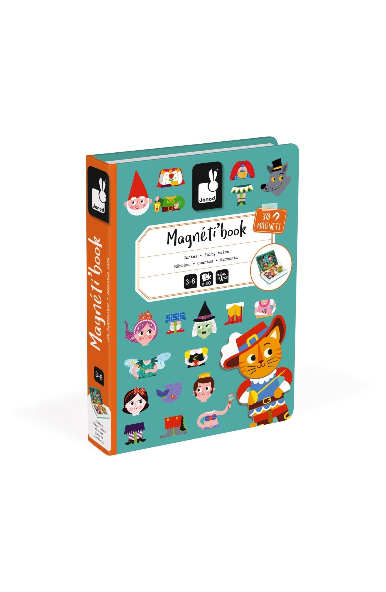 Jocuri şi jucării creative - Joc creativ cu magneți Magneti’book - Personaje din Basme, 3+ani | Janod - 2