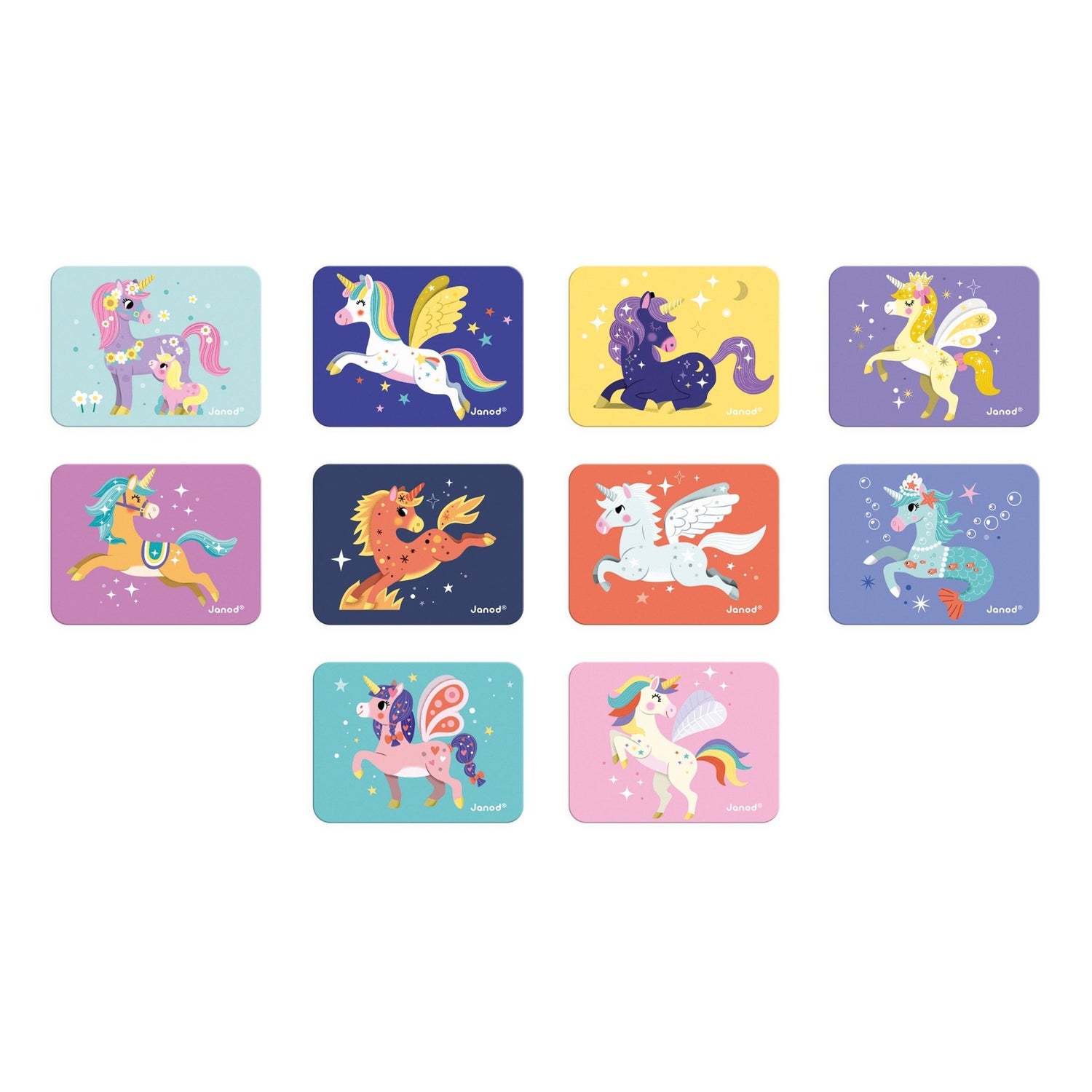 Jocuri şi jucării creative - Joc creativ cu magneți Magneti’book - Unicorni, 3+ani | Janod - 4