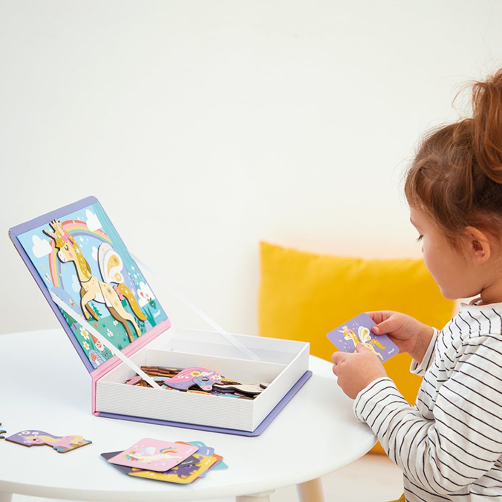 Jocuri şi jucării creative - Joc creativ cu magneți Magneti’book - Unicorni, 3+ani | Janod - 7