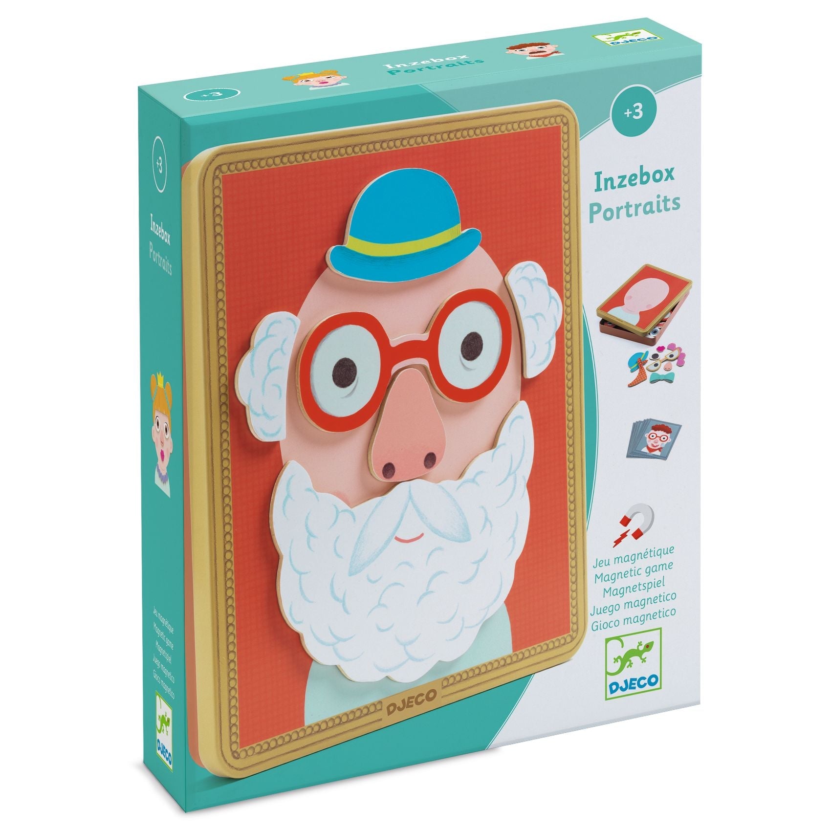 Jocuri şi Jucării educative - Joc creativ cu magneţi - Portrete, Inzebox Portraits, 3+ ani | Djeco - 1