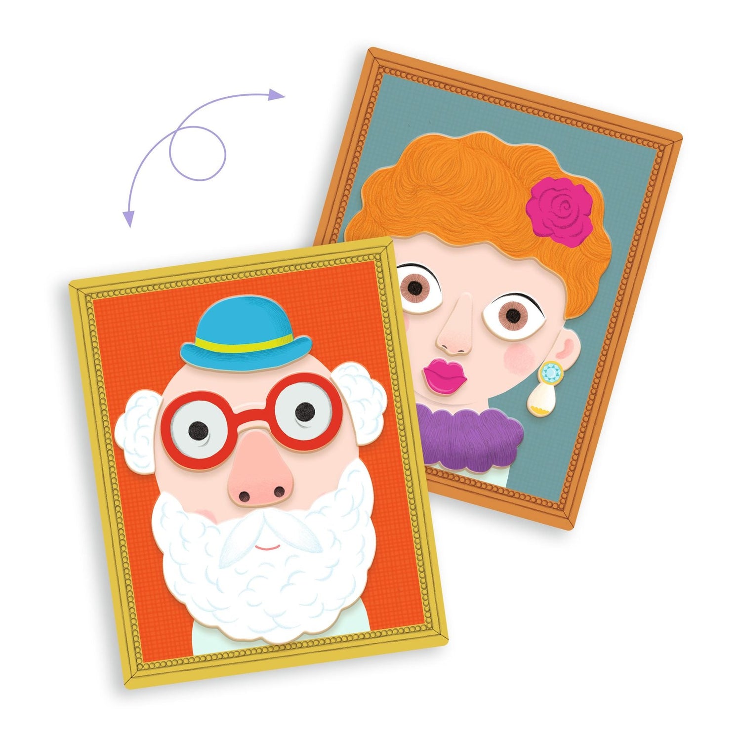 Jocuri şi Jucării educative - Joc creativ cu magneţi - Portrete, Inzebox Portraits, 3+ ani | Djeco - 5