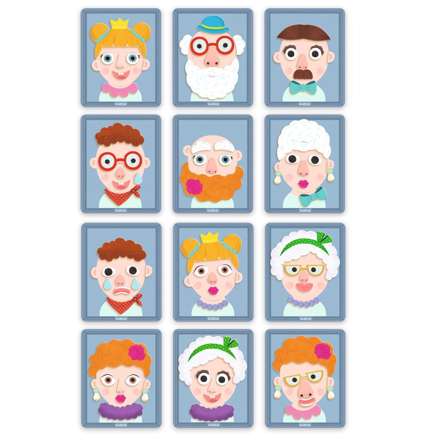 Jocuri şi Jucării educative - Joc creativ cu magneţi - Portrete, Inzebox Portraits, 3+ ani | Djeco - 2