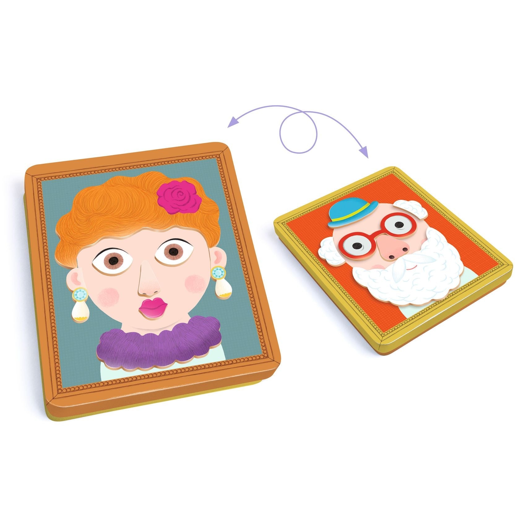Jocuri şi Jucării educative - Joc creativ cu magneţi - Portrete, Inzebox Portraits, 3+ ani | Djeco - 7