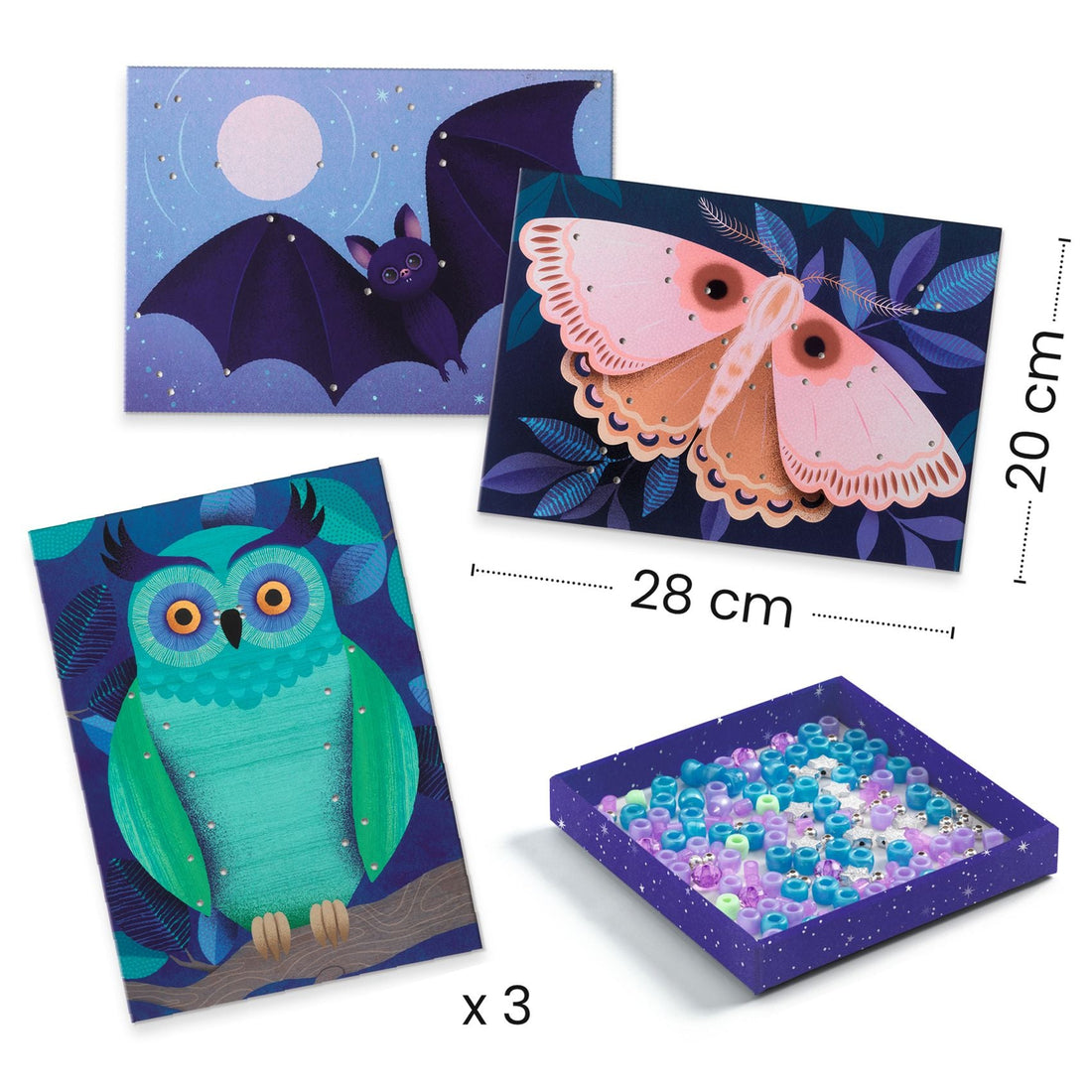 Jocuri şi jucării creative - Joc creativ de înşirat mărgele - Luminează noaptea, 5 - 8 ani | Djeco - 2