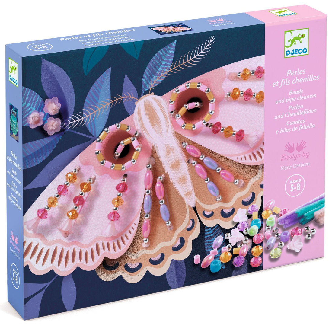 Jocuri şi jucării creative - Joc creativ de înşirat mărgele - Luminează noaptea, 5 - 8 ani | Djeco - 1