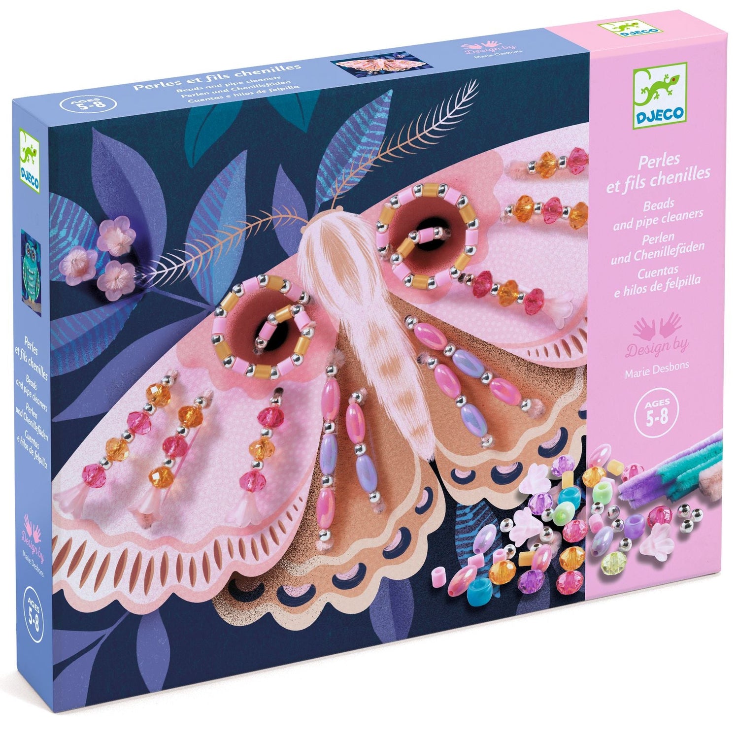 Jocuri şi jucării creative - Joc creativ de înşirat mărgele - Luminează noaptea, 5 - 8 ani | Djeco - 1