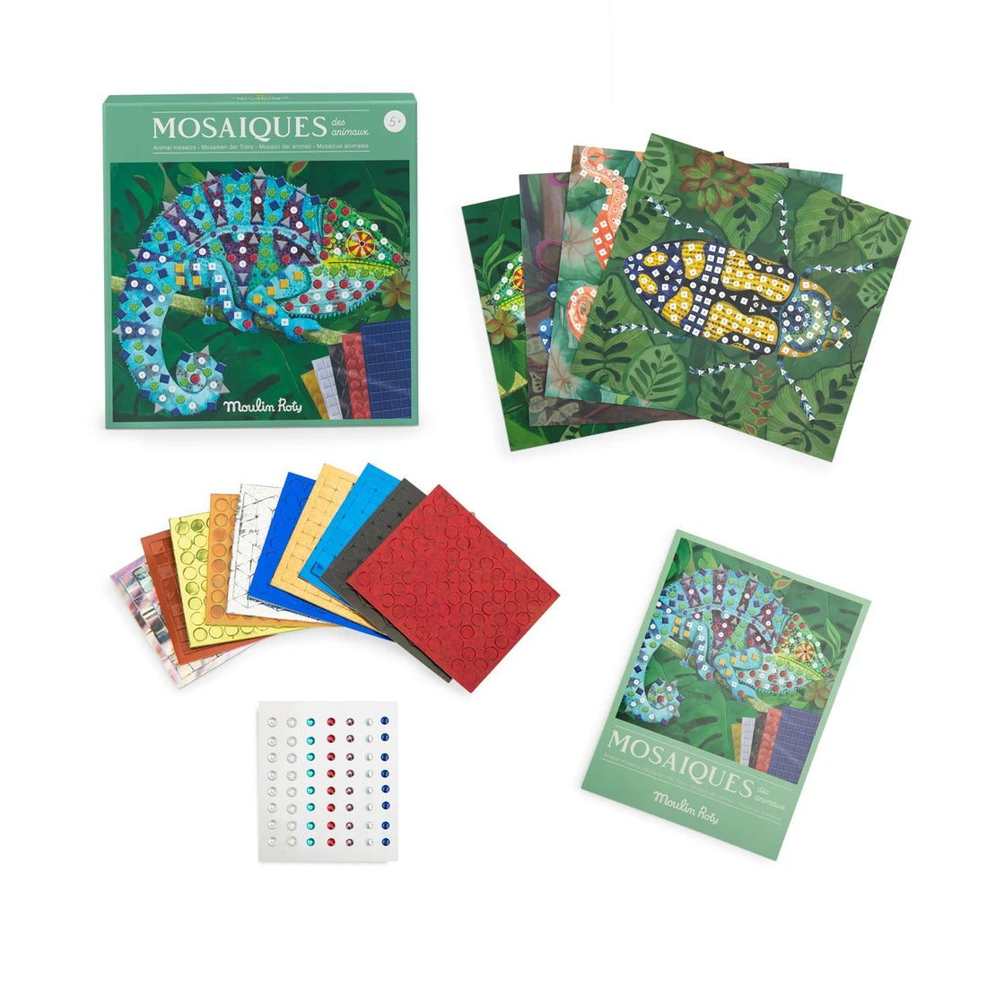Jocuri şi jucării creative - Joc creativ mozaic - Tout autour du monde, 5+ ani | Moulin Roty - 2