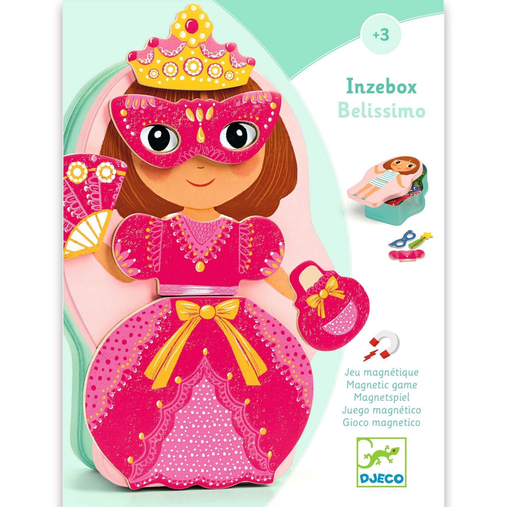 Jocuri şi Jucării educative - Joc cu magneţi - Inzebox Belissimo, 24 piese din lemn, 3+ ani | Djeco - 6