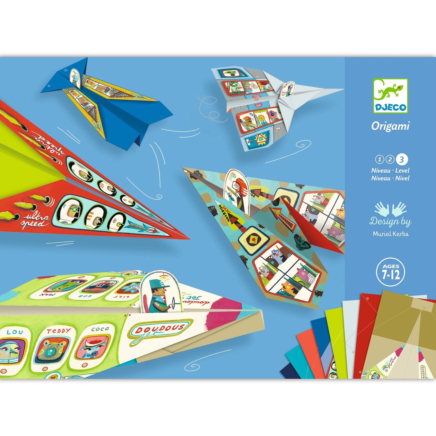 Joc de indemanare - Joc de creaţie Origami Avioane din hârtie | Djeco - 1