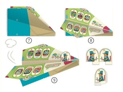 Joc de indemanare - Joc de creaţie Origami Avioane din hârtie | Djeco - 5