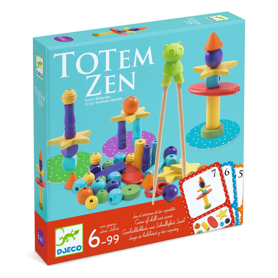 Jocuri de societate - Joc de îndemânare - Totem zen, 2 - 4 jucători, 6+ ani | Djeco - 1