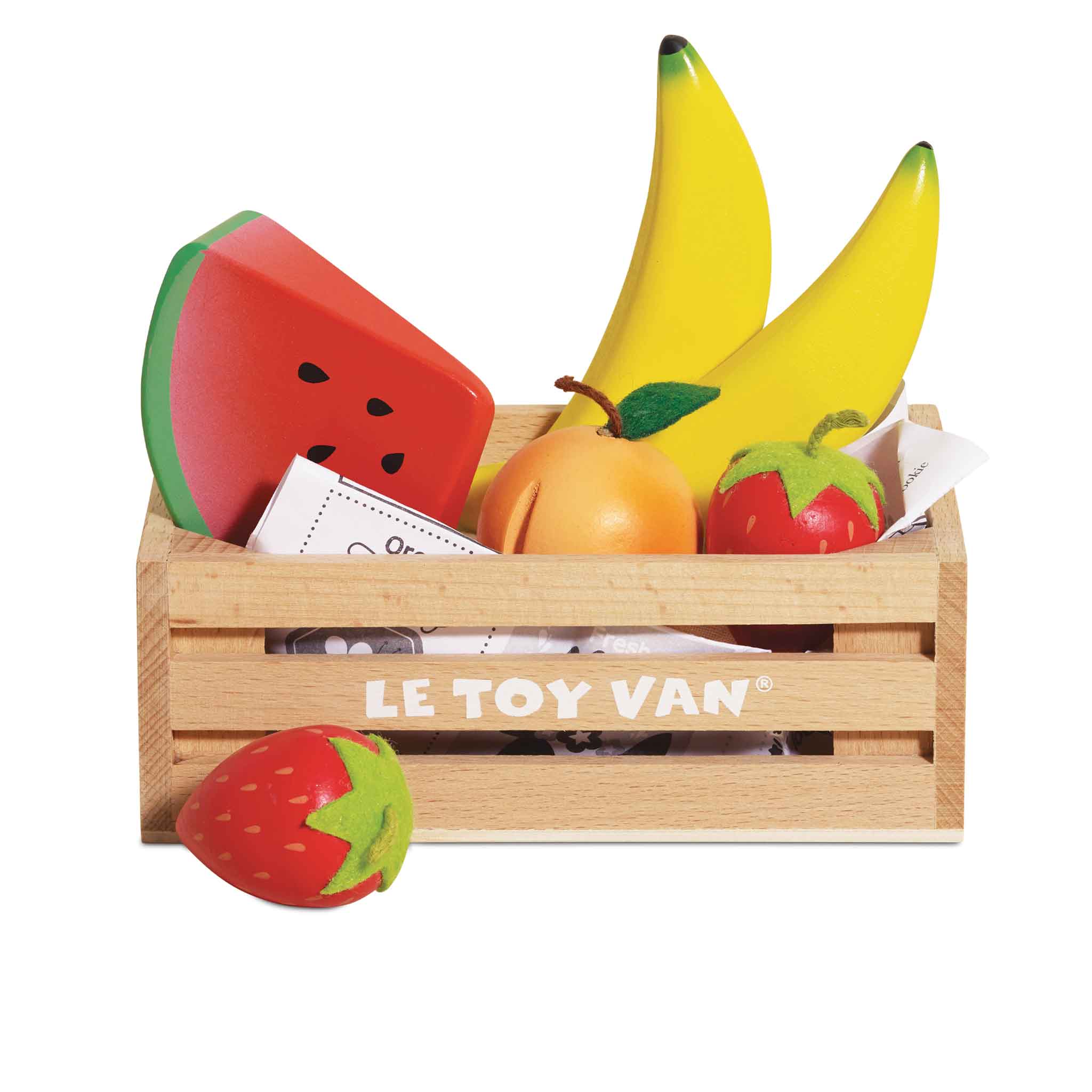 Bucătării şi accesorii pentru copii - Joc de rol Lădiță cu fructe, din lemn, 3+ ani | Le Toy Van - 1