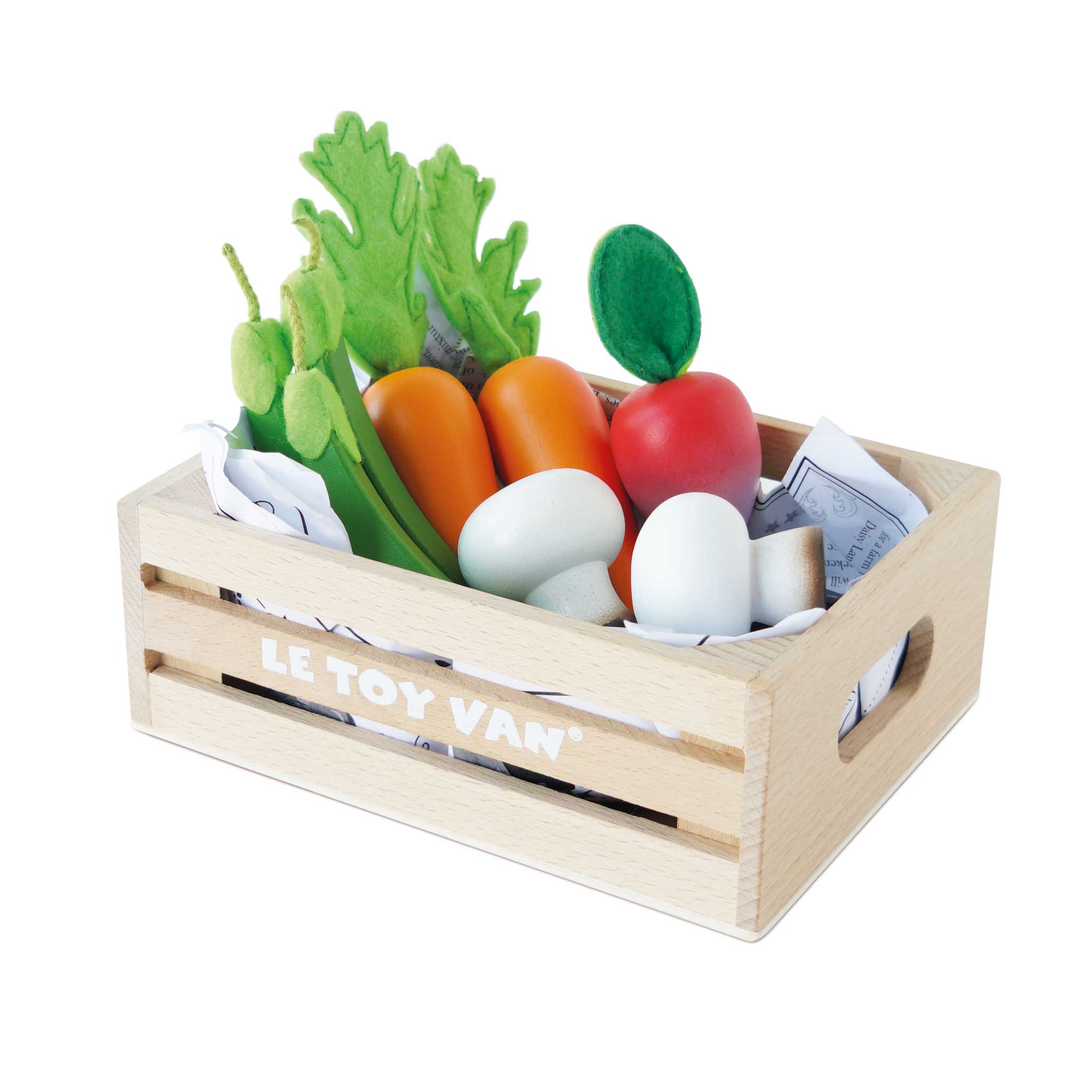 Bucătării şi accesorii pentru copii - Joc de rol Lădiță cu legume din lemn, 3+ ani | Le Toy Van - 3