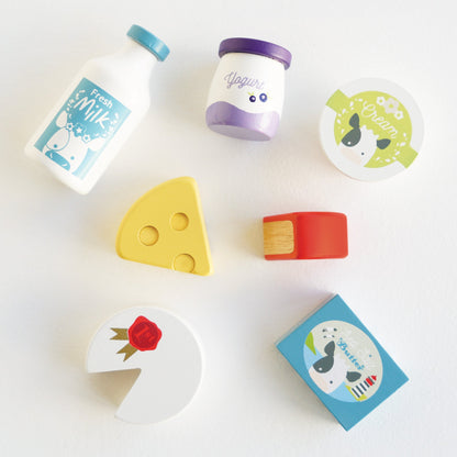 Bucătării şi accesorii pentru copii - Joc de rol Lădiță cu produse lactate, din lemn, 2+ ani | Le Toy Van - 3