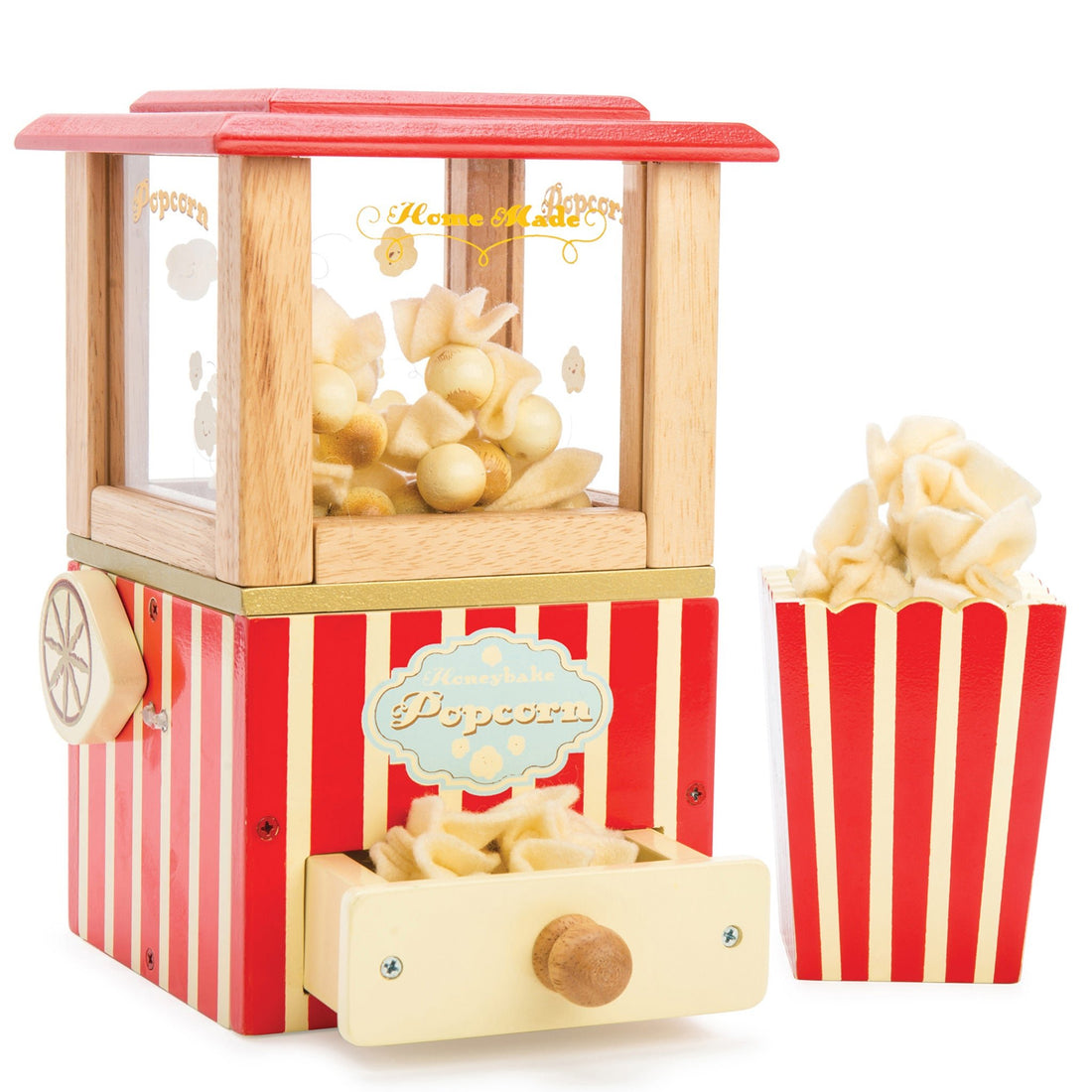 Jocuri şi jucării de rol - Joc de rol Mașină de făcut popcorn, din lemn, 3+ ani | Le Toy Van - 1