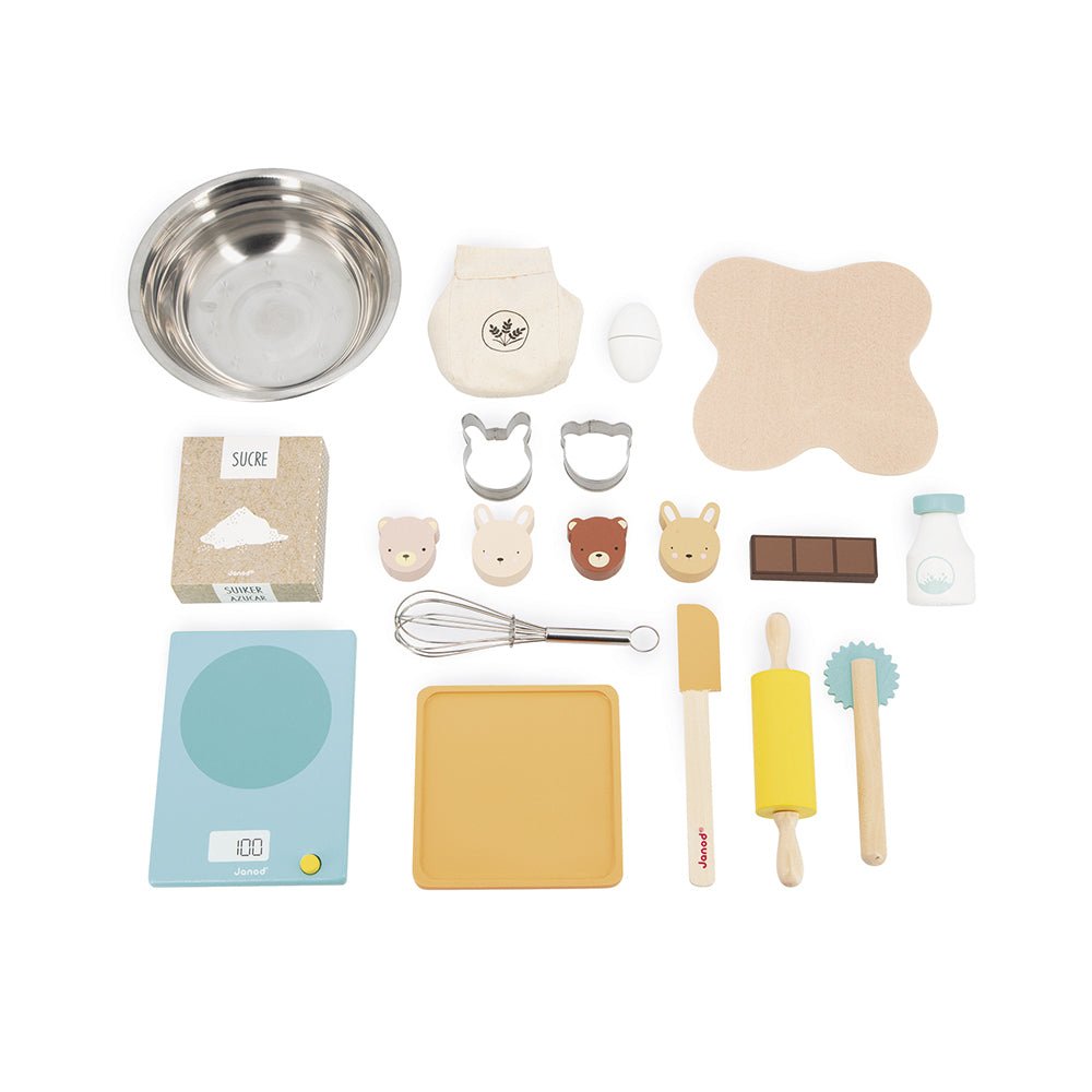 Bucătării şi accesorii pentru copii - Joc de rol Set atelier de patiserie şi accesorii, din lemn şi metal, 3+ ani | Janod - 3
