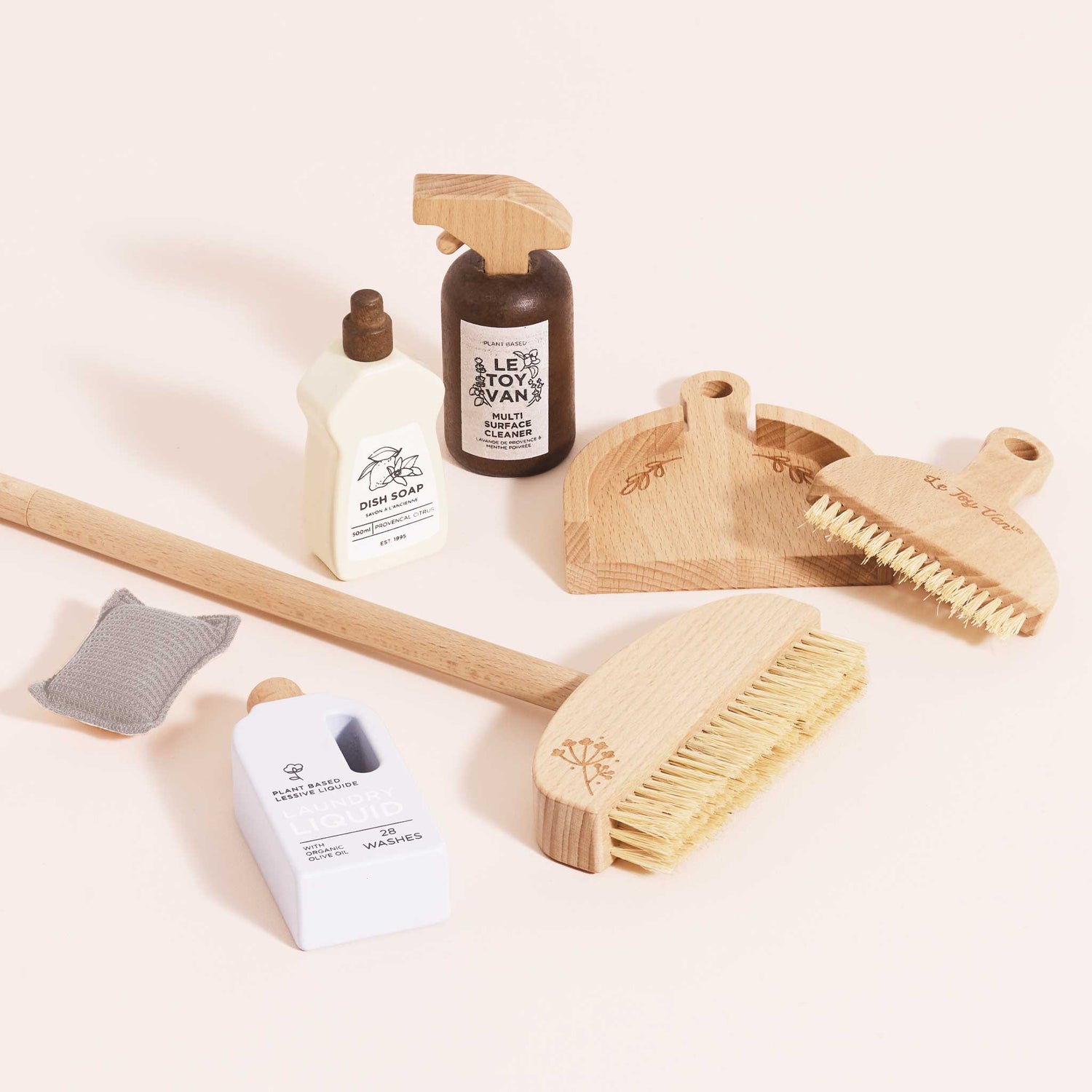 Jocuri şi jucării de rol - Joc de rol Set de curățenie ecologic din lemn, 7 piese, 3+ ani | Le Toy Van - 2