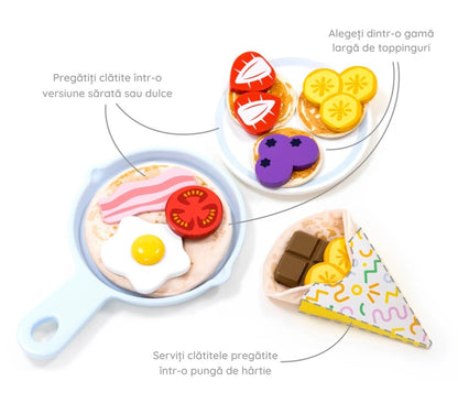 Jocuri şi jucării de rol - Joc de rol Set de preparat clătite, 40 piese, 3+ ani | UMU Toys - 4