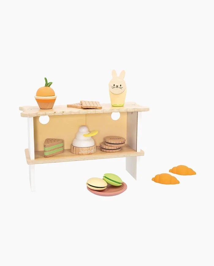 Bucătării şi accesorii pentru copii - Joc de rol Stand cu produse de patiserie, din lemn, 3+ ani | Janod - 7