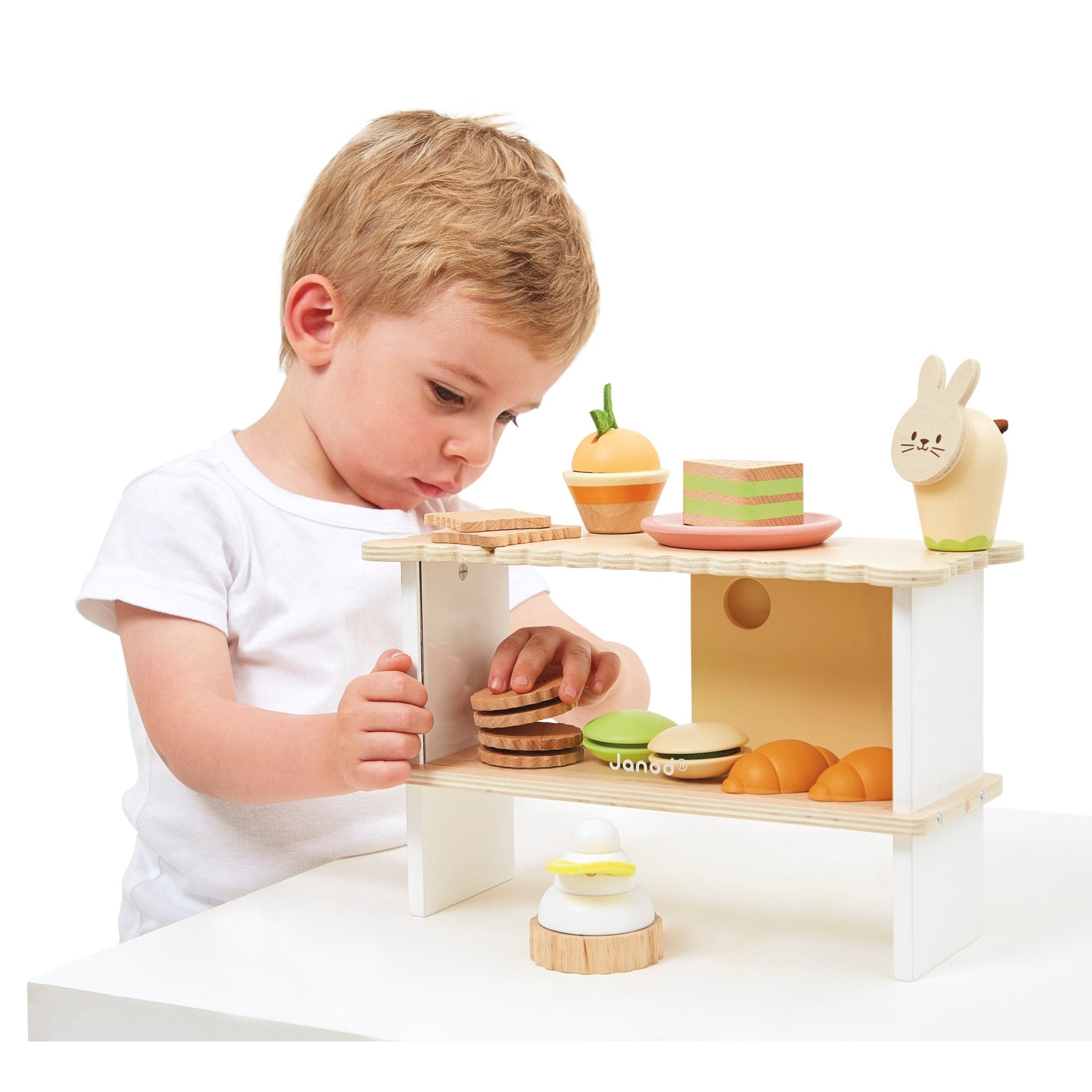 Bucătării şi accesorii pentru copii - Joc de rol Stand cu produse de patiserie, din lemn, 3+ ani | Janod - 10