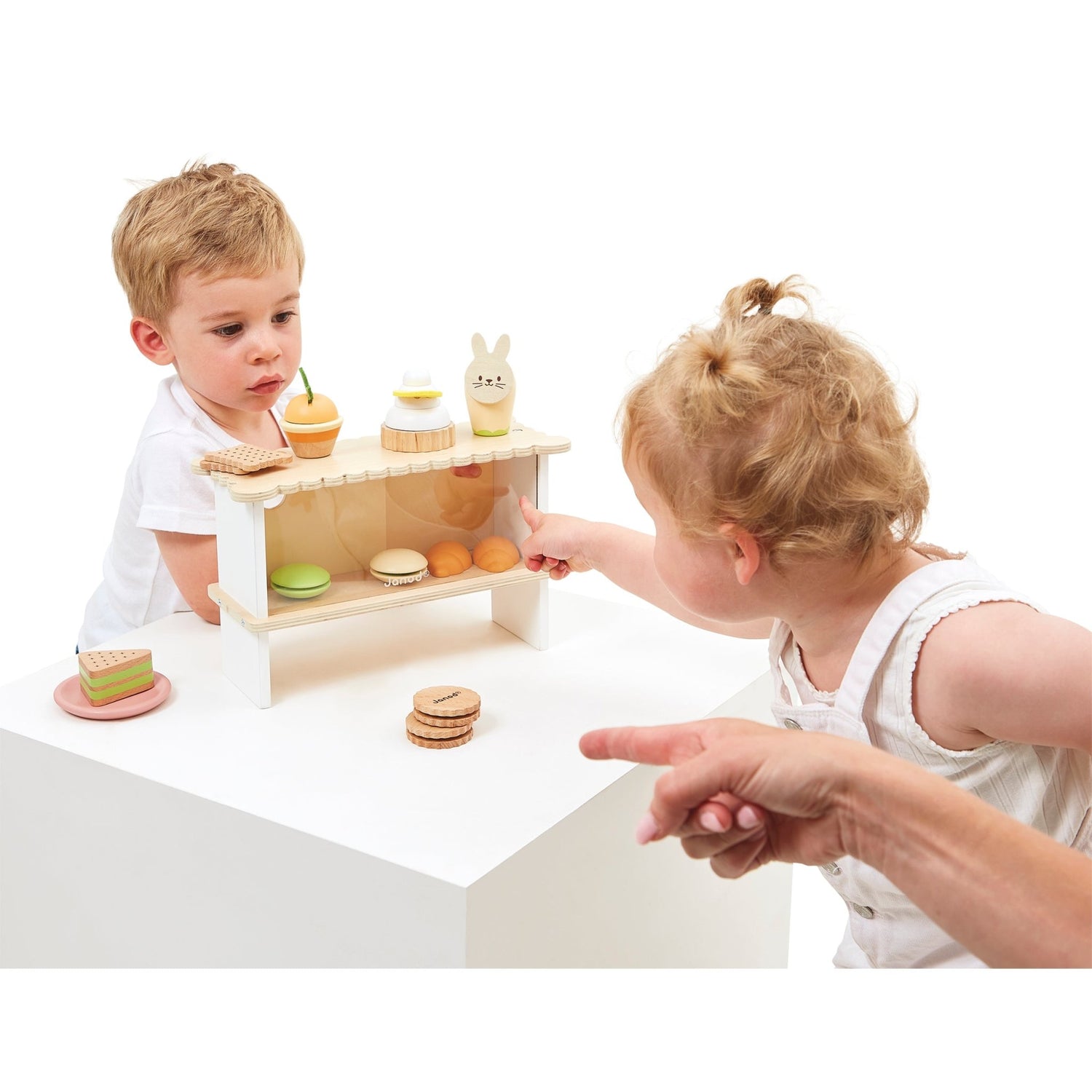 Bucătării şi accesorii pentru copii - Joc de rol Stand cu produse de patiserie, din lemn, 3+ ani | Janod - 9
