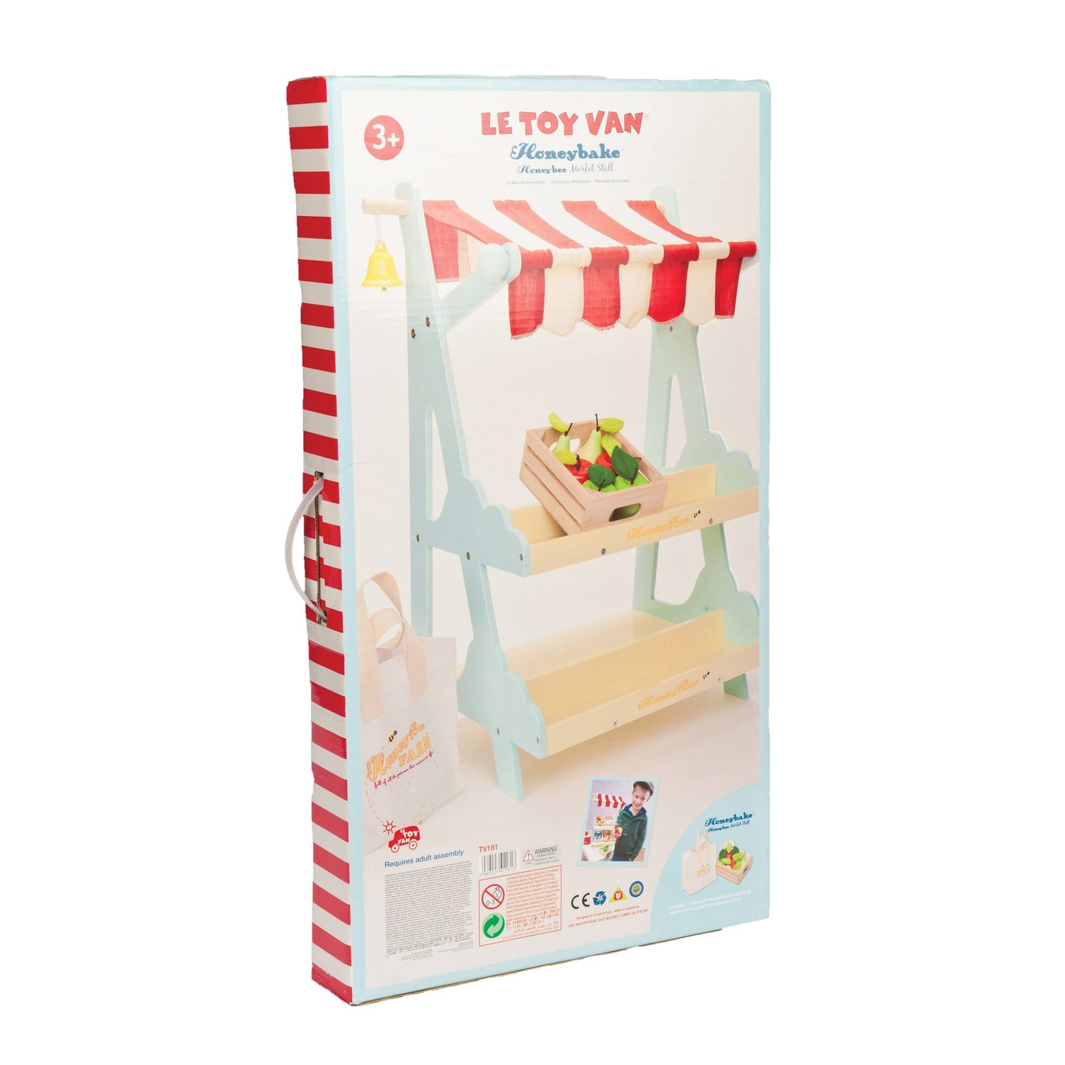 Jocuri şi jucării de rol - Joc de rol Stand de magazin cu 1 lădiţă, din lemn, 3+ ani | Le Toy Van - 6