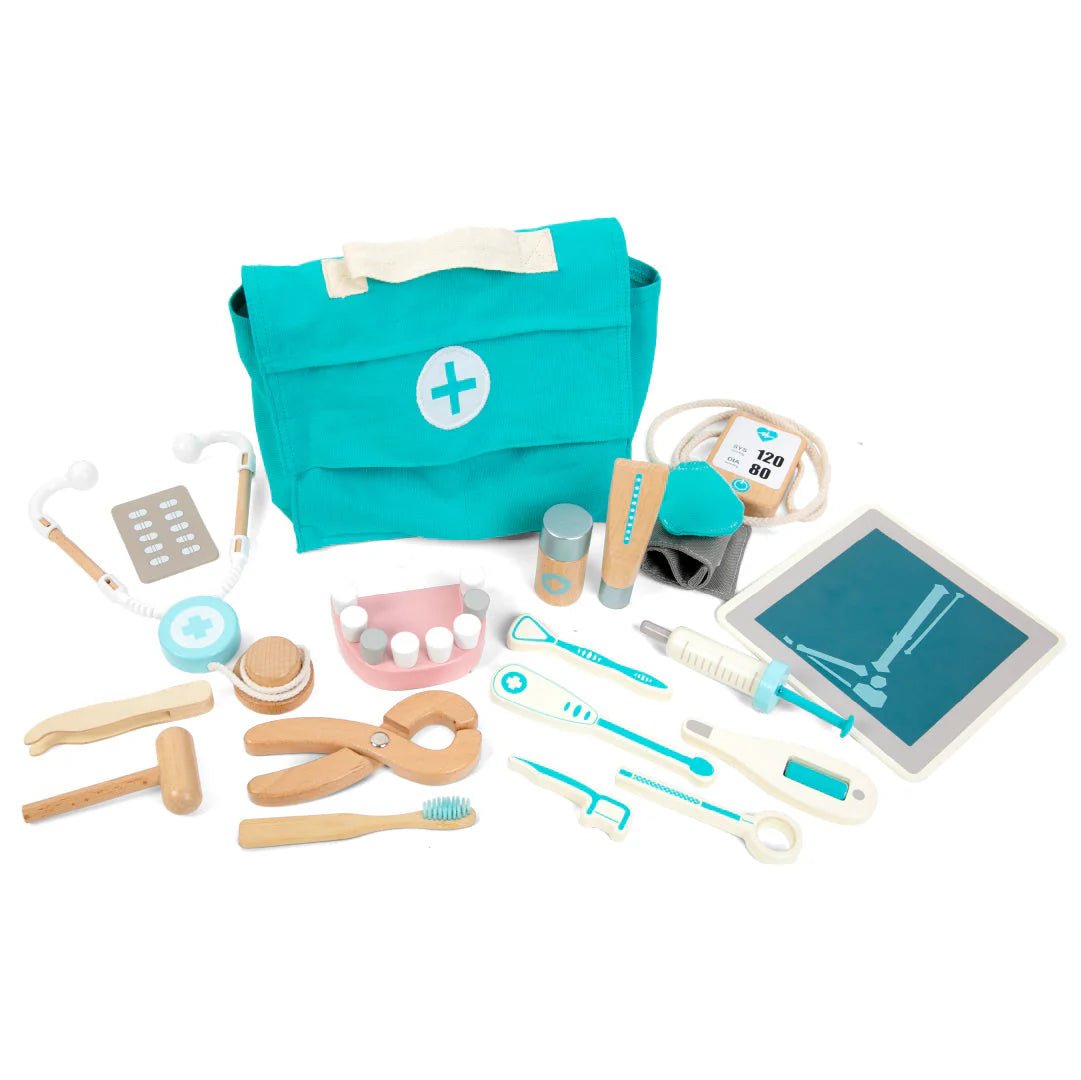 Joc educativ - Joc de rol Trusă de doctor turcoaz pentru copii | UMU Toys - 1