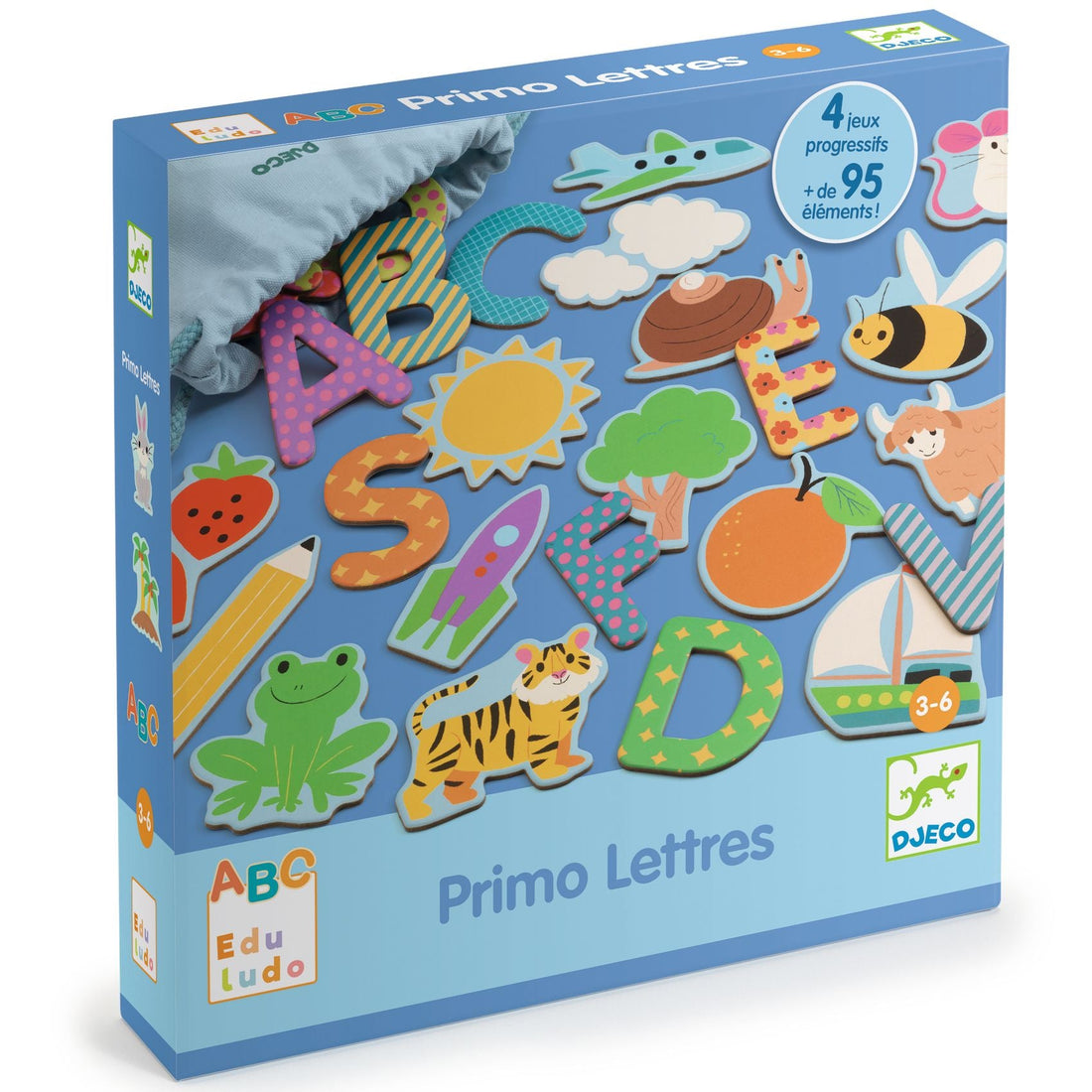 Jocuri şi Jucării educative - Joc educativ 4 în 1 - Primele litere Eduludo, 3+ ani | Djeco - 1