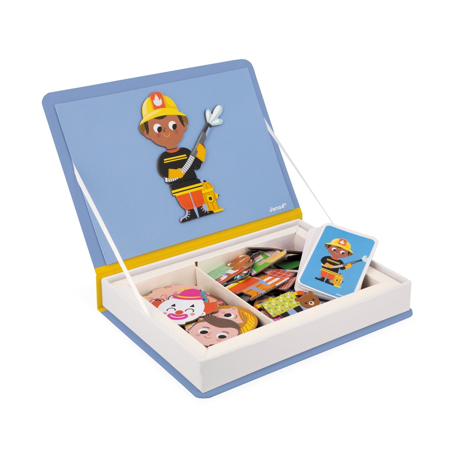 Jocuri şi Jucării educative - Joc educativ cu magneți Magneti’book - Meserii, 3+ani | Janod - 3