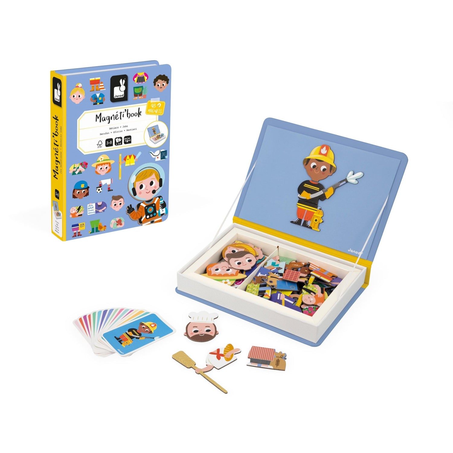 Jocuri şi Jucării educative - Joc educativ cu magneți Magneti’book - Meserii, 3+ani | Janod - 6